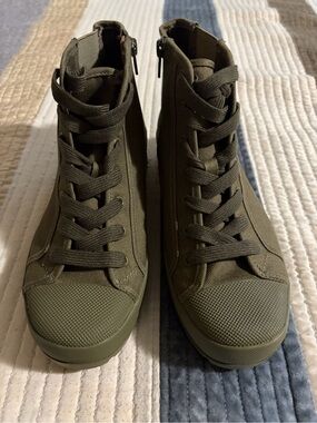 Zodiac Olive Canvas High-Top Sneakers
